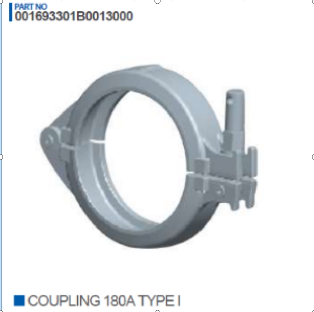 Zoomlion 001693301B0013000;001693301A0013000 COUPLING 180 A